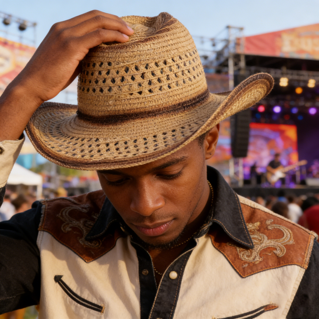 1PC Straw Western Cowboy Hat H - Cowboy Hat Straw ulasan dan harga