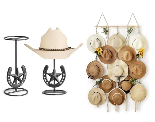 Western Horseshoe Star Hat Sta - Cowboy Hat Straw ulasan dan harga