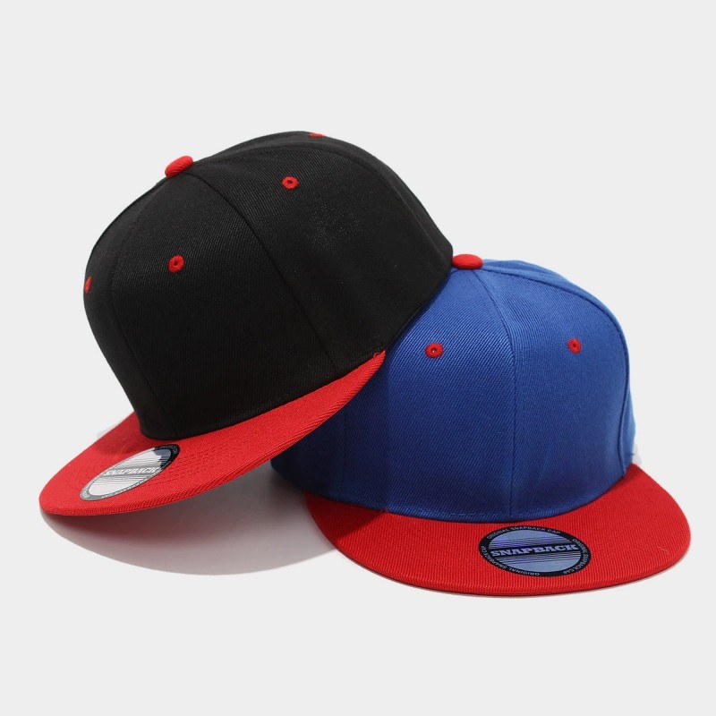 Two-Tone Color-Blocking Hip-Ho - Snapback Hat Flat ulasan dan harga