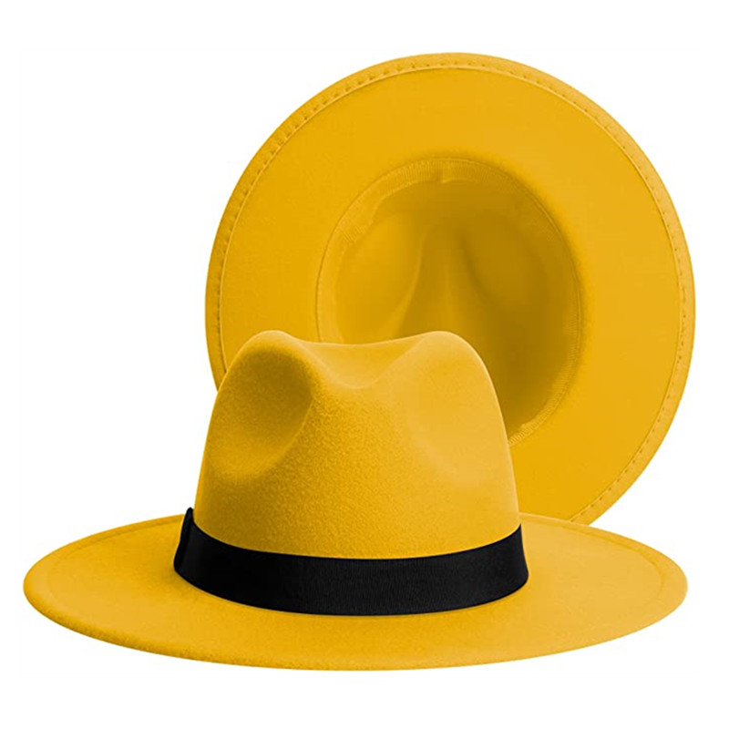 Women Winter Classic Patchwork - Fedora Hat Wool ulasan dan harga