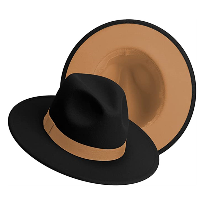 Women Winter Classic Patchwork - Fedora Hat Wool ulasan dan harga