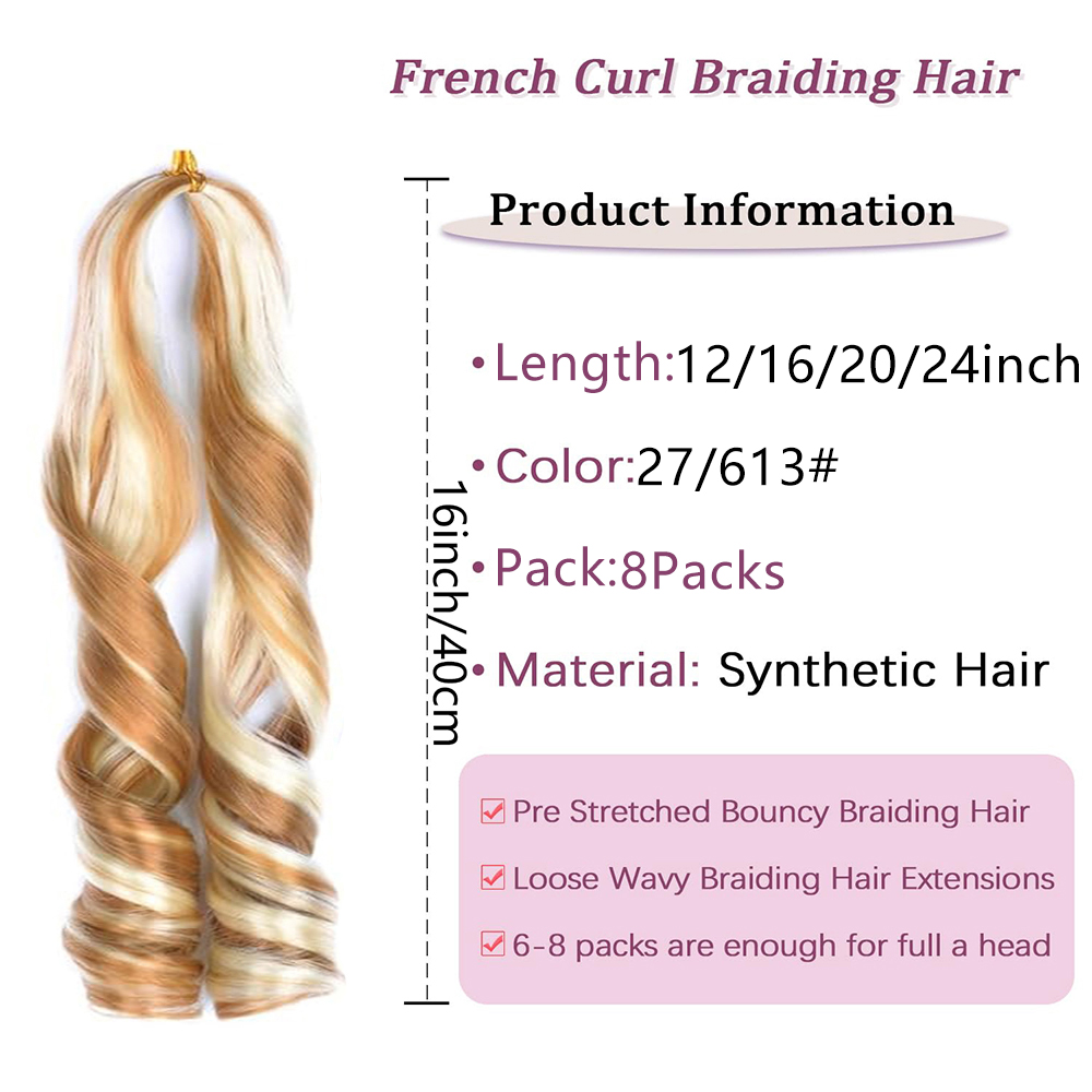 French Curly Braiding Hair 8 P - Beret French Wool ulasan dan harga