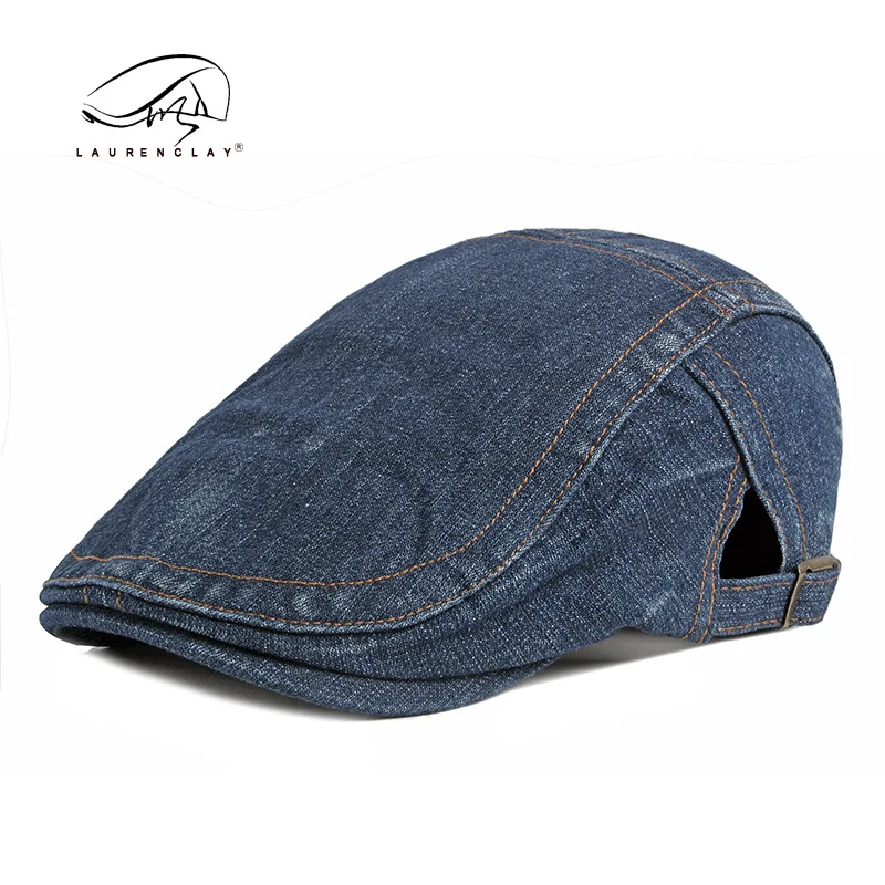 Denim Newsboy Hats Adjustable  - Newsboy Cap Ivy ulasan dan harga
