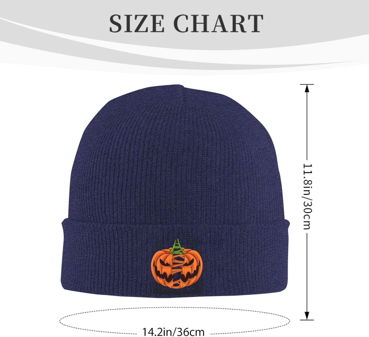 Scary Halloween Pumpkins with  - Beanie Cuffed Knit ulasan dan harga