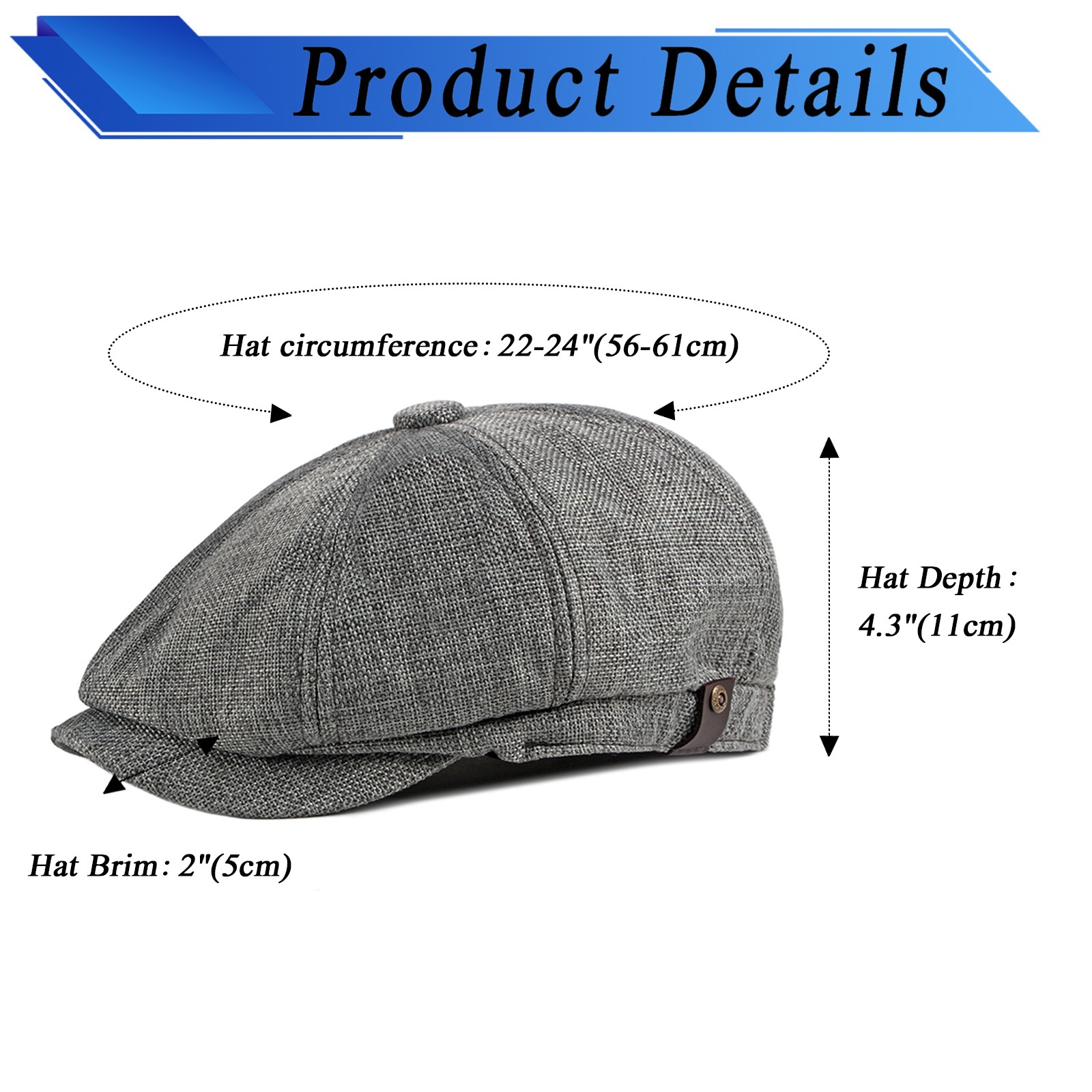 Men Classic 8 Panel Newsboy Ga - Newsboy Cap Ivy ulasan dan harga
