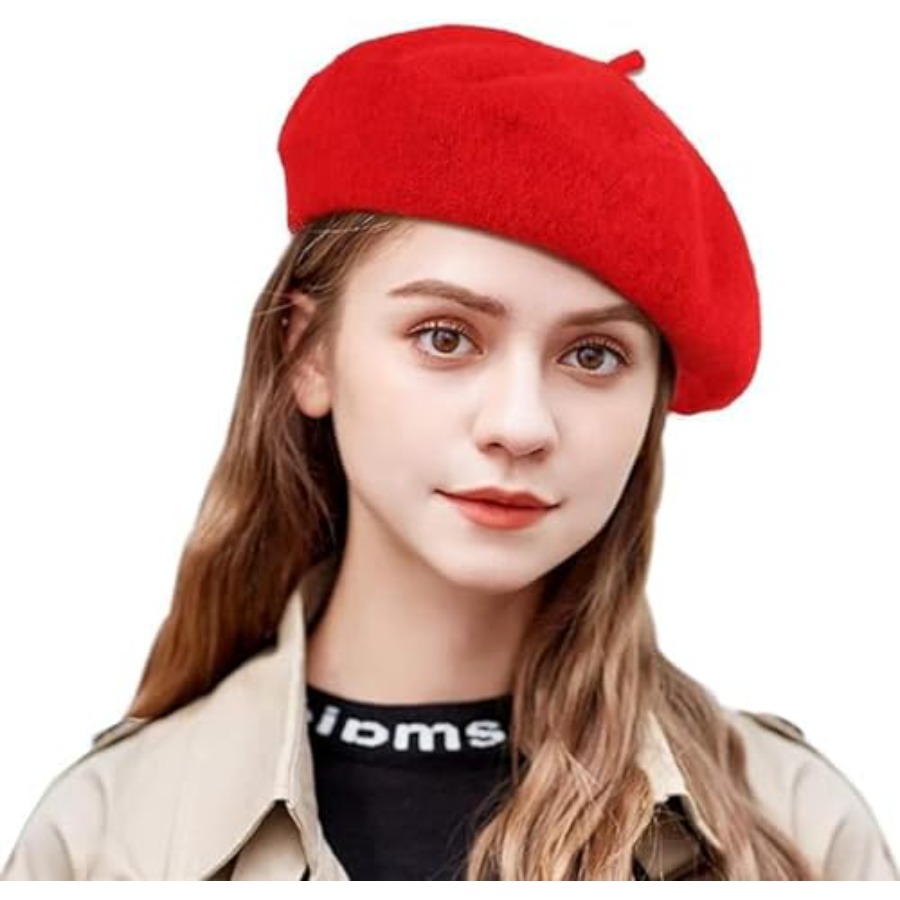 Women's Beret Hats Chic French - Beret French Wool ulasan dan harga