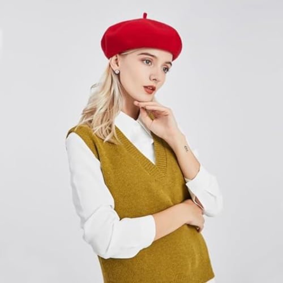 Women's Beret Hats Chic French - Beret French Wool ulasan dan harga