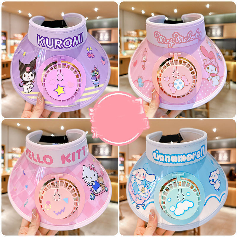 Anime Hello Kitty Kuromi Kids  - Visor Sun Hat ulasan dan harga