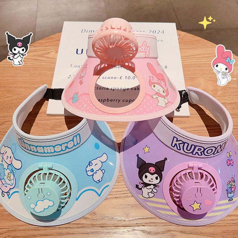 Anime Hello Kitty Kuromi Kids  - Visor Sun Hat ulasan dan harga