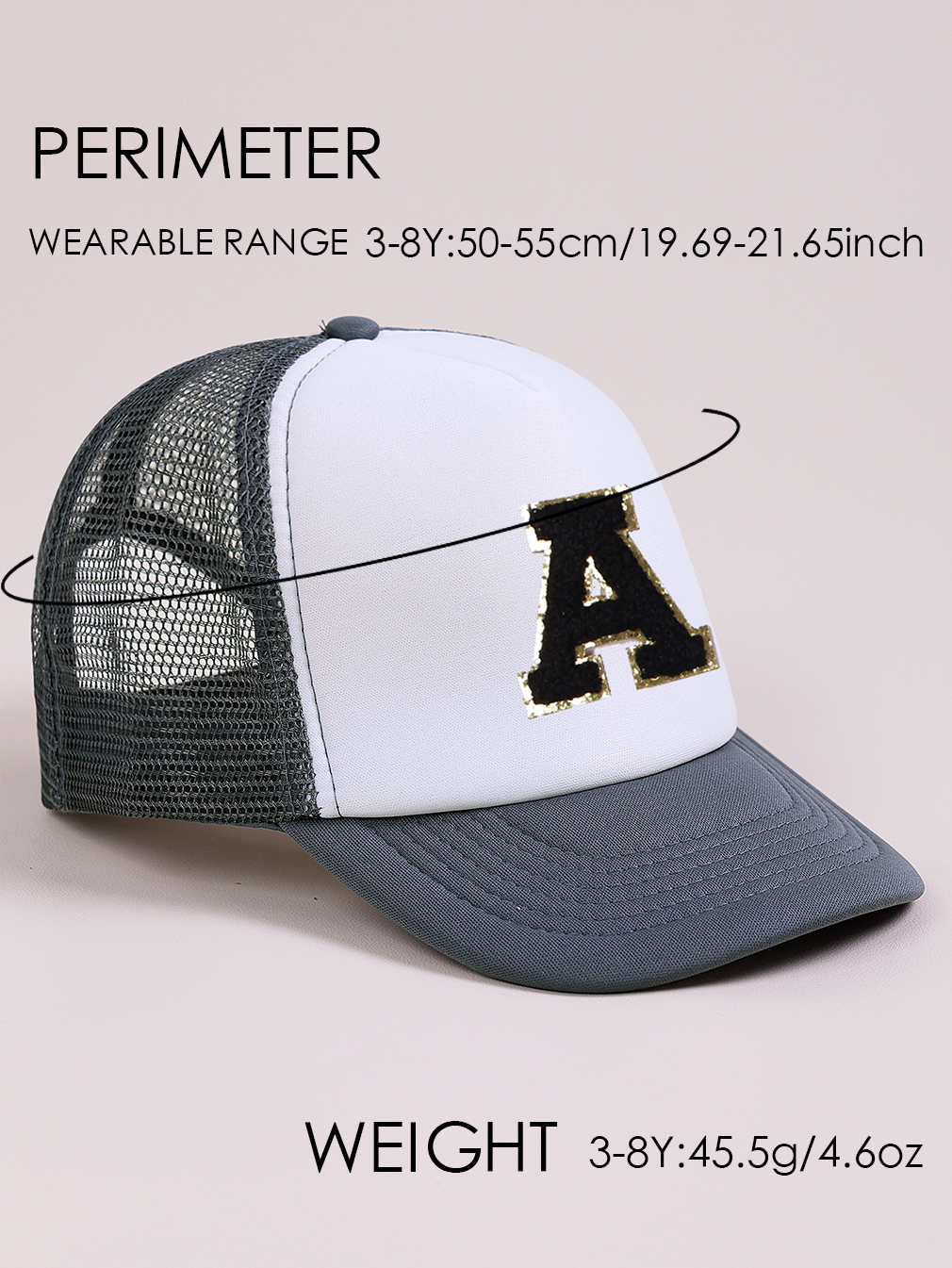 1pc Gray Hat With 26-Letter Pa - Visor Sun Hat ulasan dan harga
