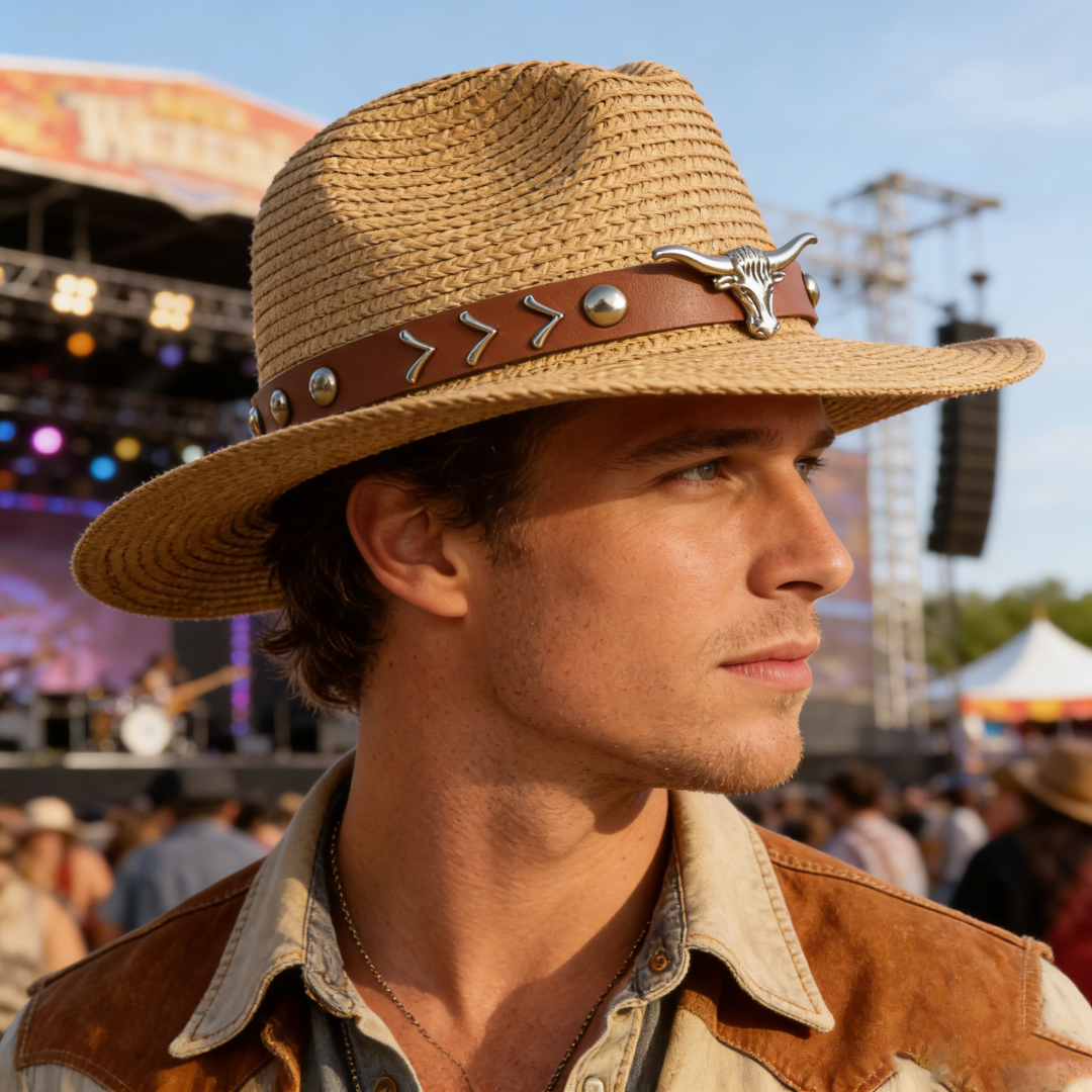 Vintage Straw Western Cowboy H - Cowboy Hat Straw ulasan dan harga
