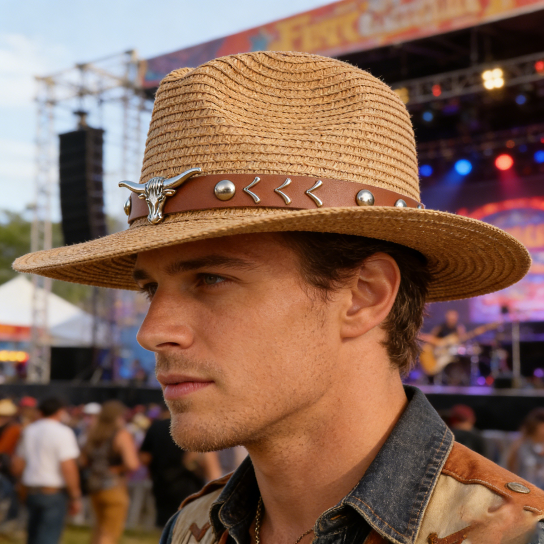 Vintage Straw Western Cowboy H - Cowboy Hat Straw ulasan dan harga