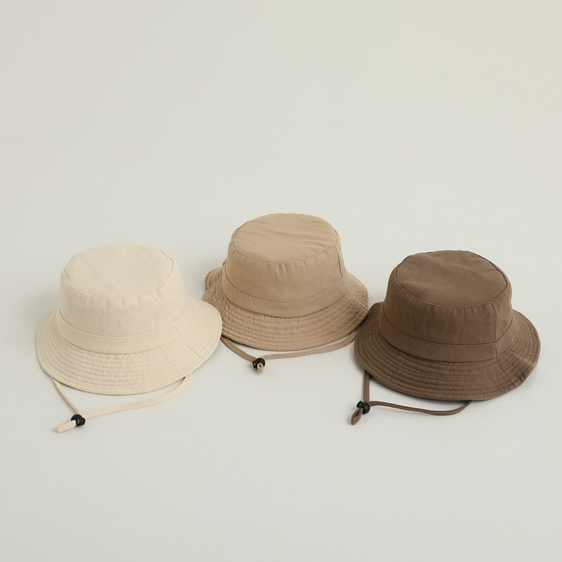 Solid Color Kids Bucket Hat Fa - Bucket Hat Cotton ulasan dan harga